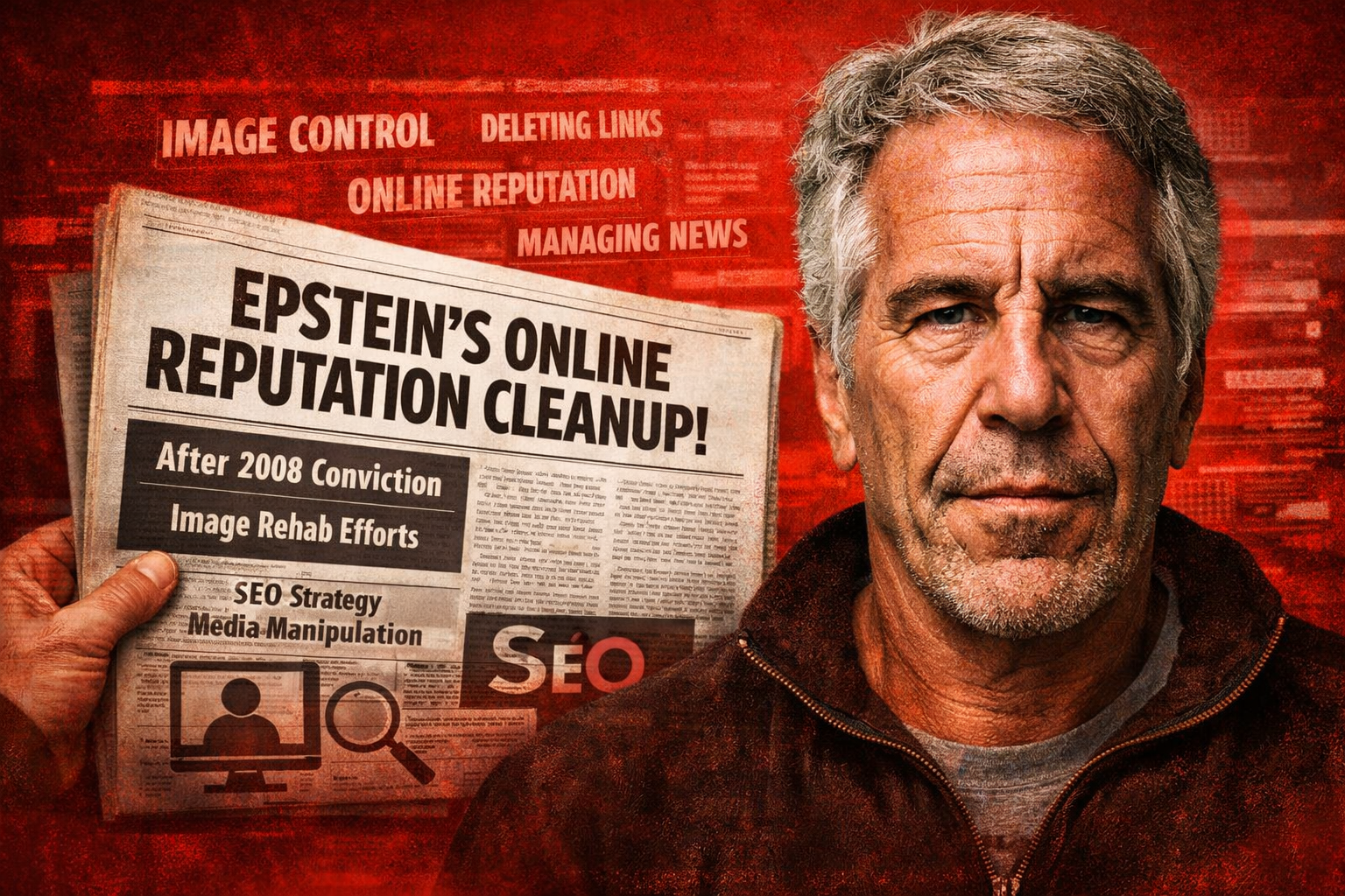 Jeffrey Epstein richiesta di cancellazione notizie da Google assume una società